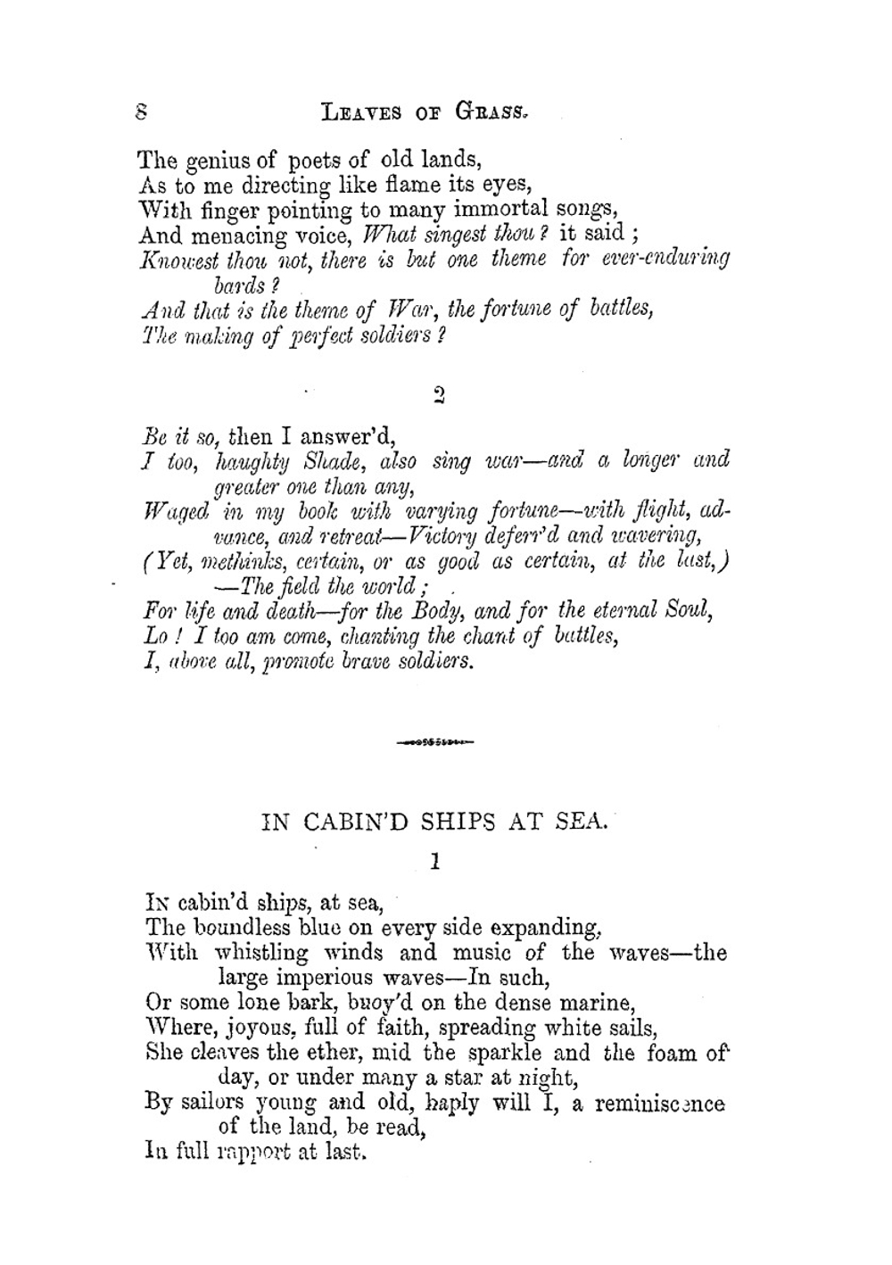 Leaves of grass | W. Whitman