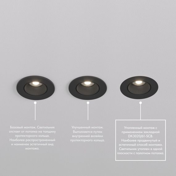Встраиваемый светильник Denkirs Rodvig DK3061-BBR