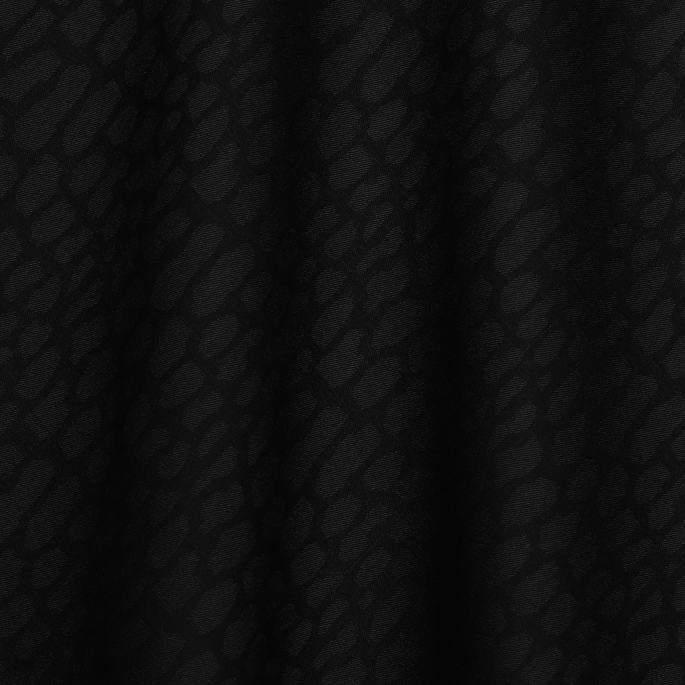 Костюмная ткань из шерсти с эластаном с леопардовыми пятнами в чёрном цвете