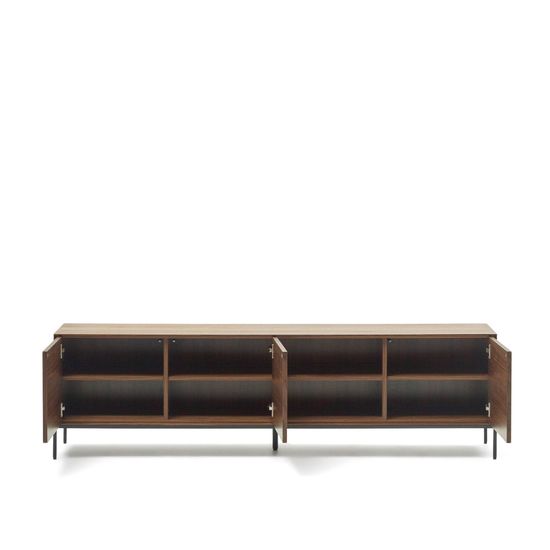 Vedrana Тумба под ТВ из орехового шпона со стальными ножками 195 x 55 см