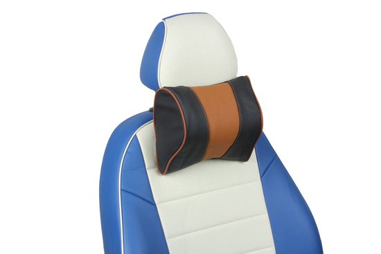 Автомобильная подушка под шею из натуральной кожи