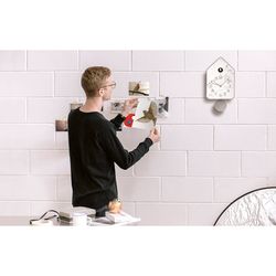 Часы настенные с маятником QQ-UP, темно-серые