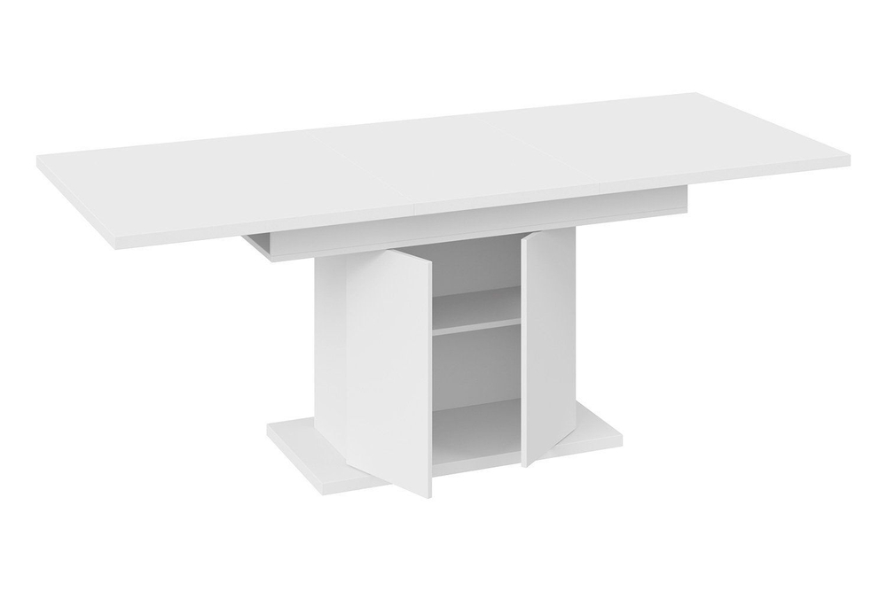 Стол кухонный обеденный раздвижной Белый, Дюна_32, 85х150,4х77 см