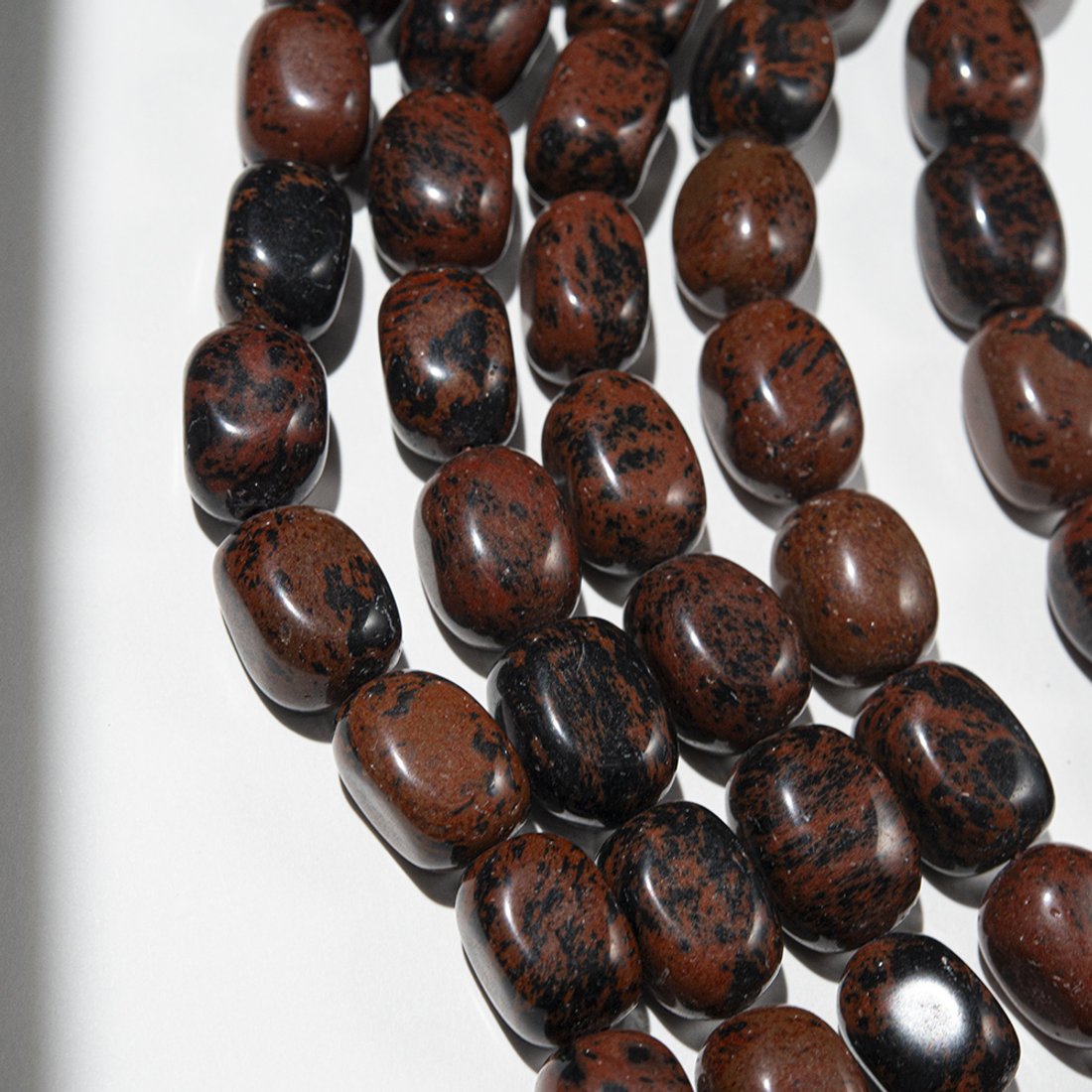 Обсидиан махагон натуральный, фриформ 16,5-19,5мм.