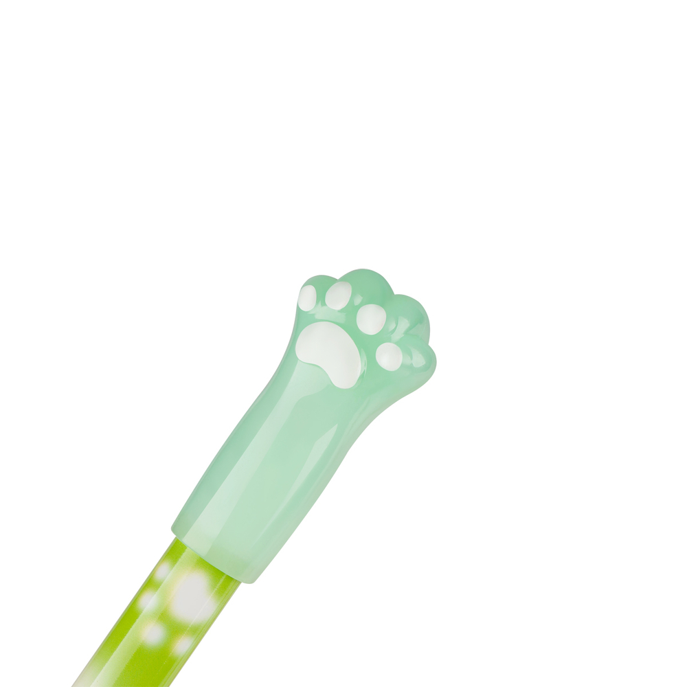 Ручка шариковая MESHU "Paw" 12шт., синие, 0,7мм, корпус ассорти, европодвес