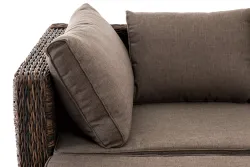 "Лунго" трансформирующаяся лаунж-зона из искусственного ротанга (гиацинт), цвет коричневый