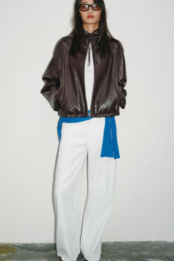 ZARA КУРТКА С КАПЮШОНОМ, КОРИЧНЕВЫЙ