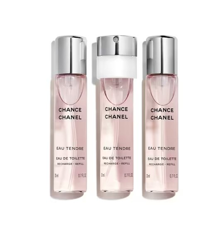 Chanel Chance Eau Tendre 3x20 мл туалетная вода, рефилл