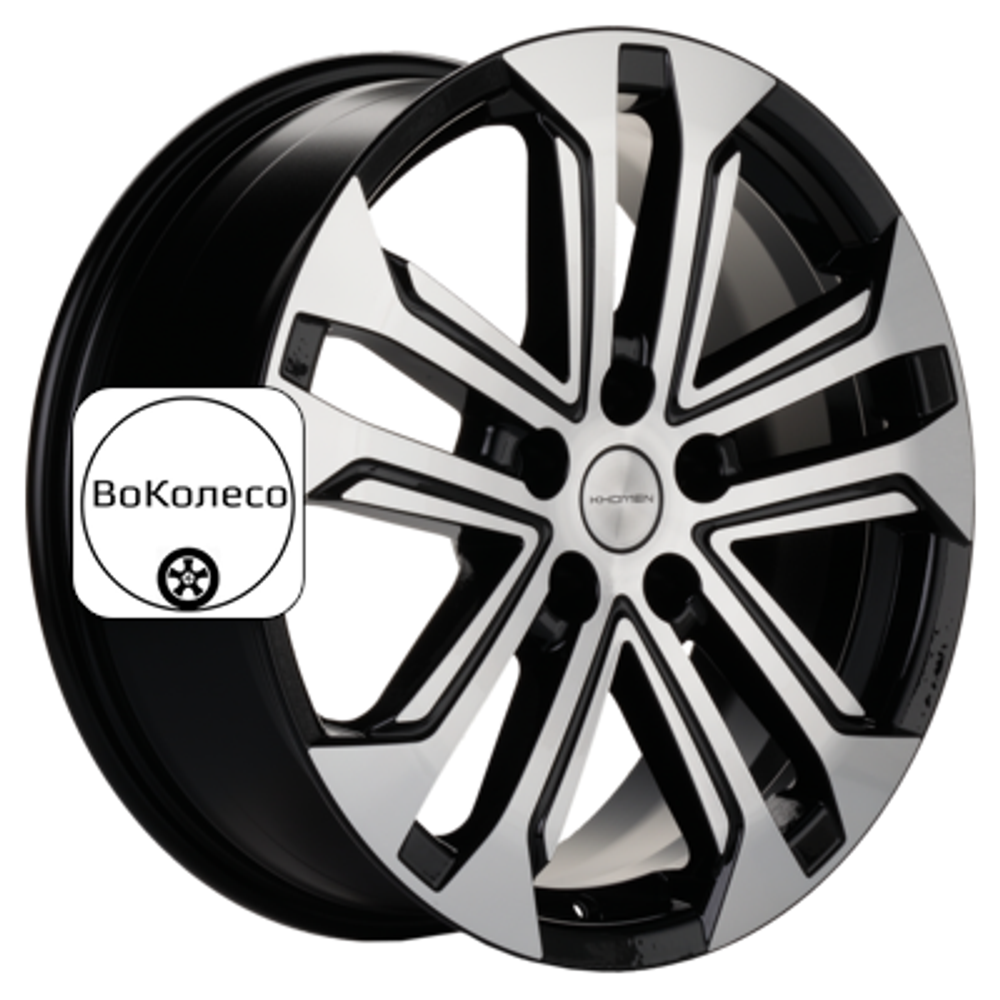 7x18/5x108 ET46 D63,4 KHW1803 (Tugella) Black-FP Khomen Wheels