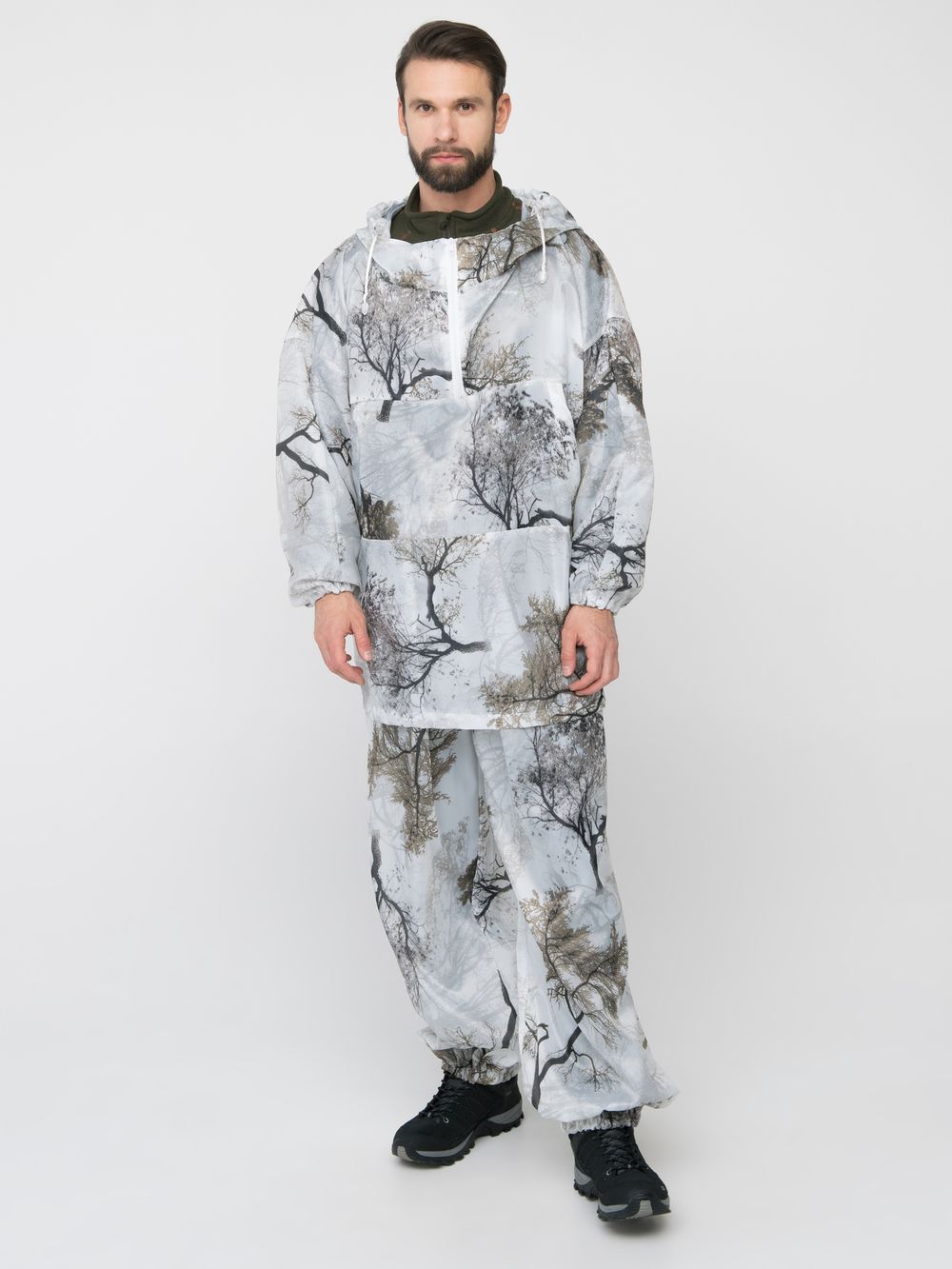 Костюм зимний маскировочный Метель ткань Шелк цвет Кусты