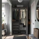 Гардероб - IKEA PAX/FORSAND/ПАКС/ФОРСАНД ИКЕА, 100x60x201 см, темно-серый