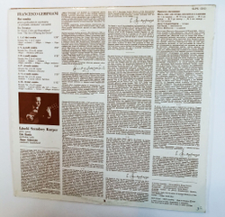 Винтажная виниловая пластинка LP Geminiani Франческо Саверио Джеминиани Six Sonatas For Guitar, Cello And Harpsichord (Венгрия 1979)