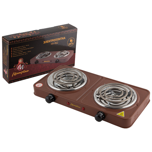 Плитка электрическая Матрена МА-062 коричневый, 2 конф. (006058)