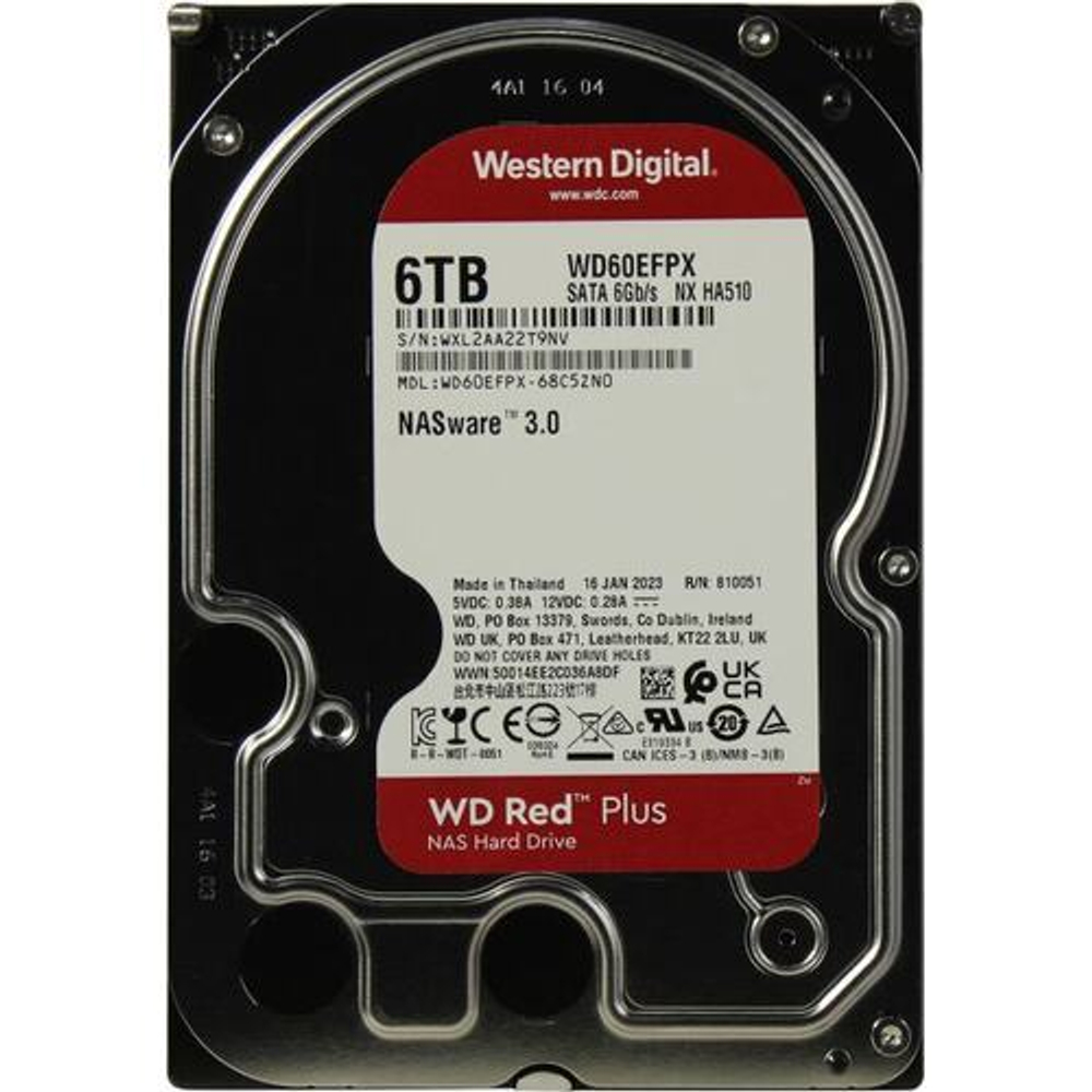Жесткий диск 6000Gb WD Caviar Red (NAS) 5400 rpm 256Mb SATA3 (6GB/s) ( WD60EFPX )
