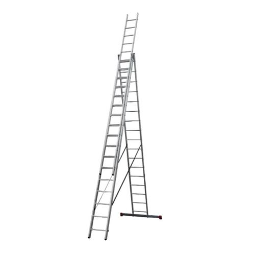 Лестница трехсекционная 17 ступеней алюминиевая