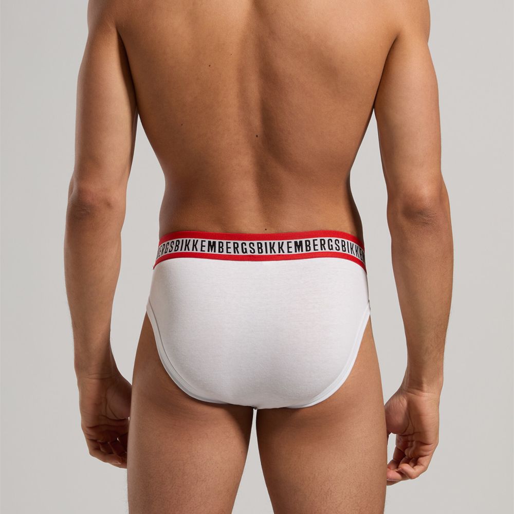 Мужские трусы брифы мультиколор набор 3 в 1 Bikkembergs FASHION TAPE BKK1USP08TR