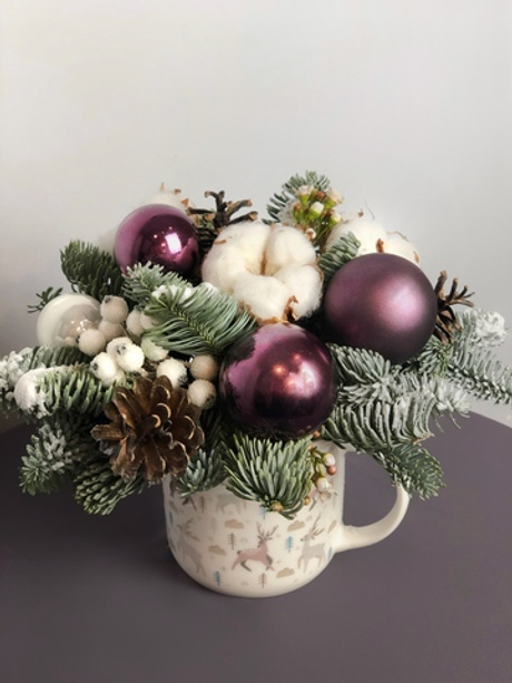 Композиция в кружке "Морозный чай"