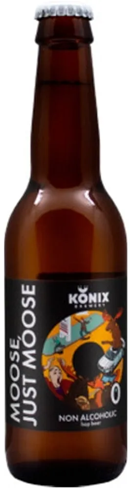 Пиво Коникс Лось, Просто Лось Безалкогольное/ Konix Moose, Just Moose Non Alcoholic 0.33 - стекло