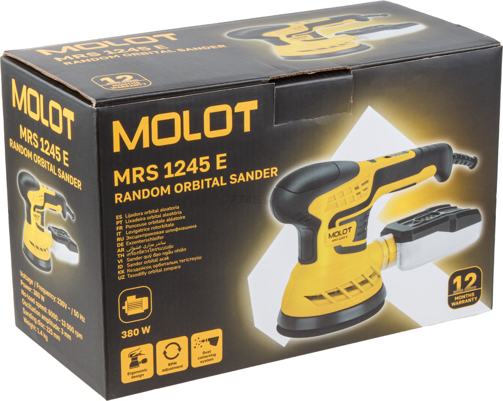 Эксцентриковая шлифмашина MOLOT MRS 1245 E