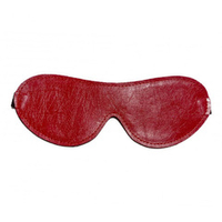 Двусторонняя красно-черная маска на глаза из эко-кожи БДСМ Арсенал 50002