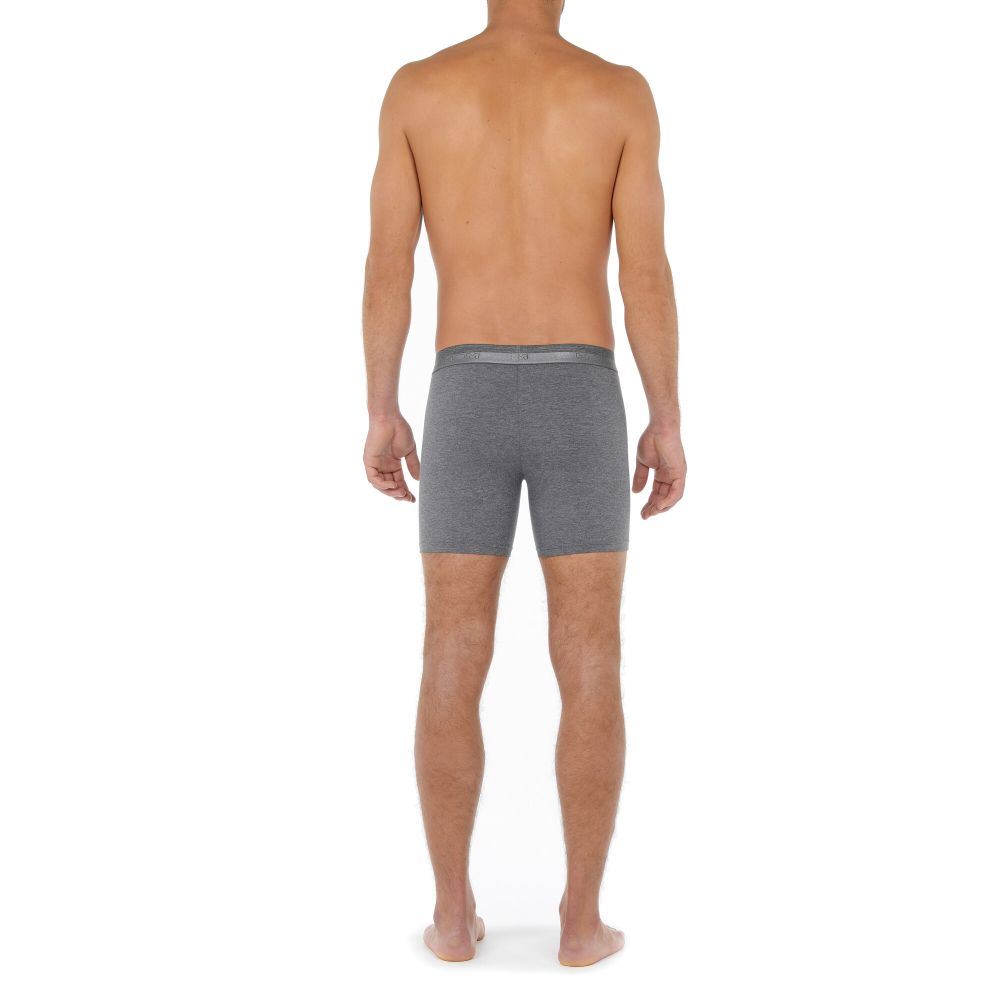 Мужские трусы боксеры удлиненные серые HOM HO1 Long Boxer Briefs HO1 359519_4000ZU