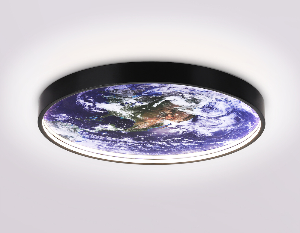 Светильник светодиодный настенно-потолочный FW11133 BK черный 25W LED 3000-6400K D400*38