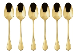 Sambonet Набор из 6 ложек для эспрессо Royal PVD Gold 52763GA7