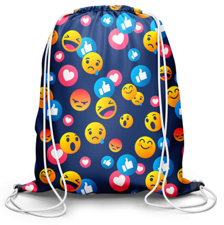 Мешок для обуви Смайлики (синий)