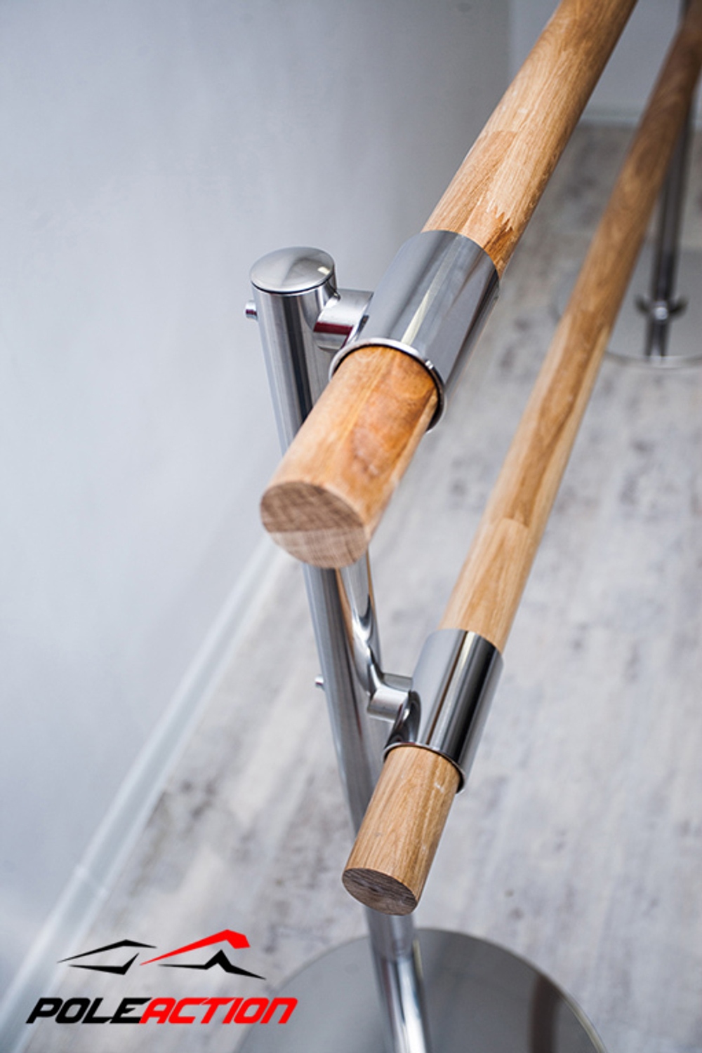 Стойки 2-х уровневого мобильного (переносного) хореографического станка «Элегант» (нерж.сталь, пара)