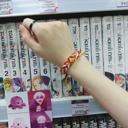 Плетёный браслет "Genshin Impact / Геншин - Кли"