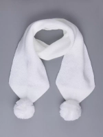 Шарф зимний вязаный с бубонами для детей