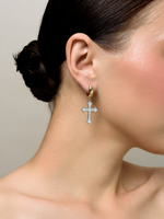 Серьги "Cross" Bicolor с перламутром