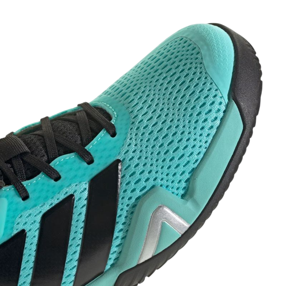 Детские теннисные кроссовки Adidas Barricade K - flash aqua/core black/lucid orange