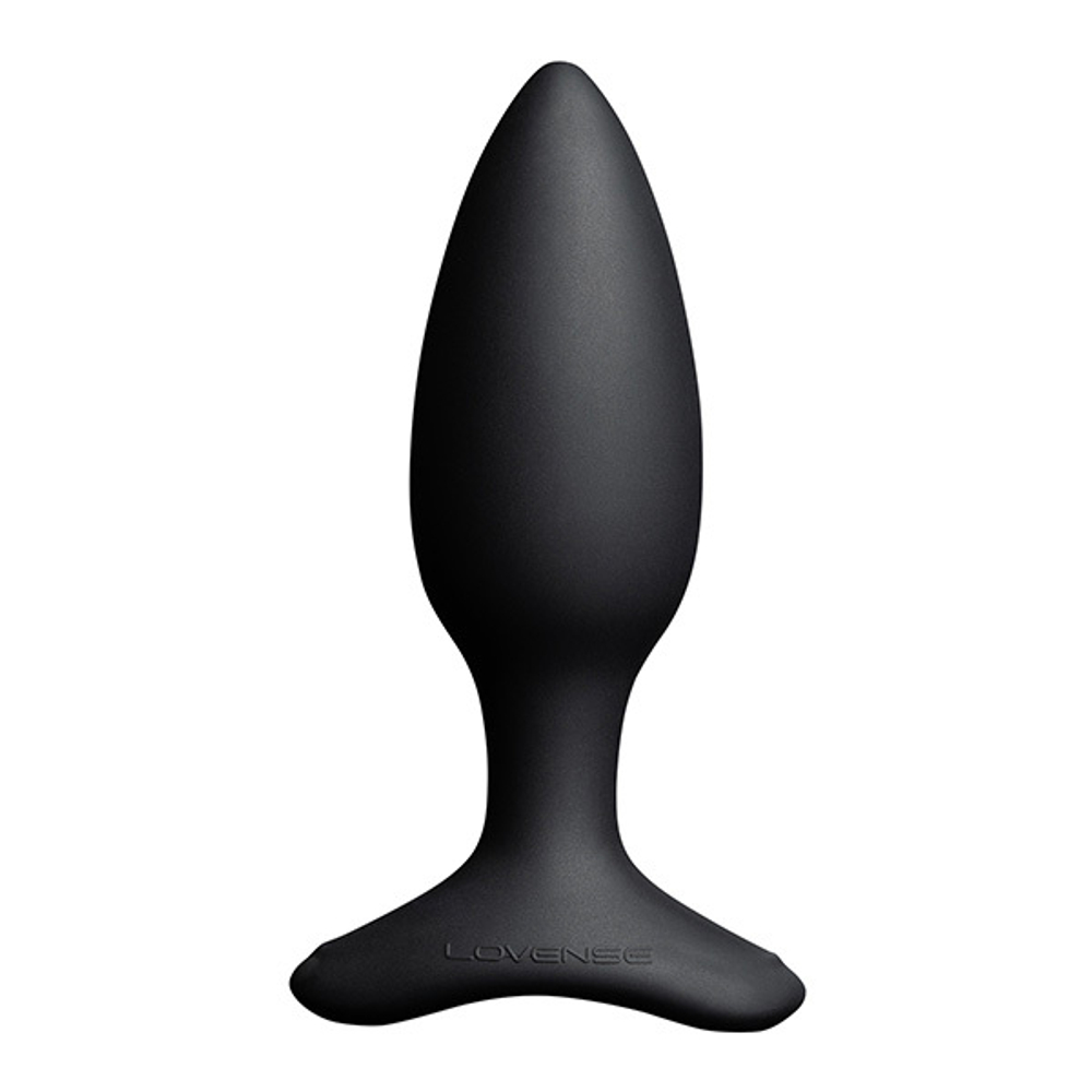 Черная анальная вибропробка 3,8см с управлением через приложение Lovense Hush 2 Anal Vibrating Butt Plug Size S Black