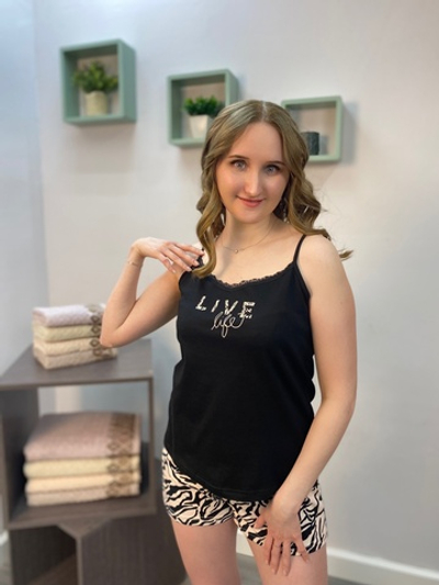 Пижама женская "Клео К.П" П-194 шорты/майка (149)