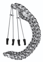 Зажимы на соски Nipple Tweezers с цепочкой (Цвет: серебро)