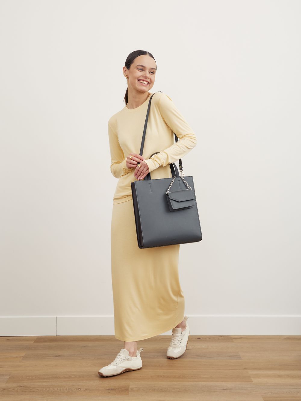 ШОППЕР БОЛЬШОЙ ЧЕРНЫЙ|ГРАФИТ|Т.КОРИЧНЕВЫЙ