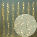 Гирлянда для дома ЗАНАВЕС 3м*3м 900 ламп LED «Мишура», IP-20, 8 режимов. Теплый белый (возможность соединения)