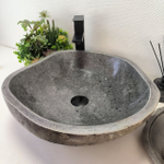 Раковина из речного камня RS-63483 (47*46*16) 0122