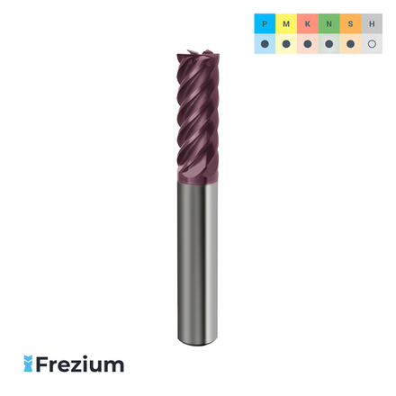 Концевая твердосплавная фреза по металлу "Guhring" (6x6x13x57 Z6; 5745)