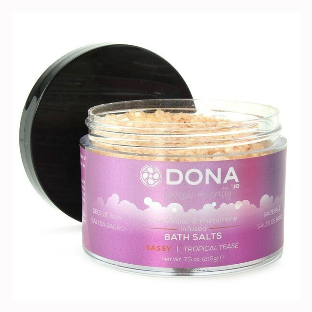 Ароматизированная соль для ванны меняющая цвет воды DONA Tropical Tease 215 г (Цвет: желтый)