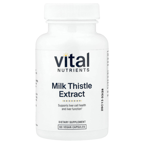 Vital Nutrients, Экстракт расторопши, 250 мг, 60 веганских капсул