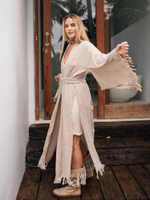 Кимоно с разрезами (бежевый)