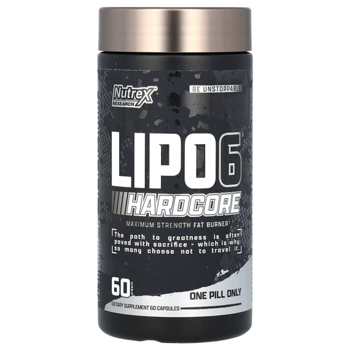Nutrex Research, LIPO-6, Hardcore, максимальная сила действия, 60 капсул