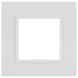 Рамка для розеток и выключателей ЭРА Elegance 14-5011-01М Classic, на 1 пост, белый матовый