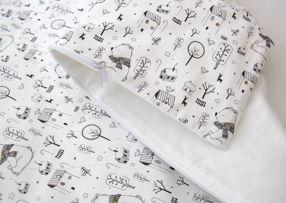 Постельное бельё в детскую кроватку «Зверушки» (сатин)