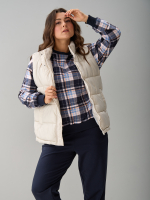 Костюм с брюками КБ-90М/клеткасиний-бежголубой