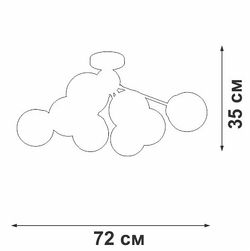 Люстра на штанге Vitaluce V3772 V3772-8/8PL
