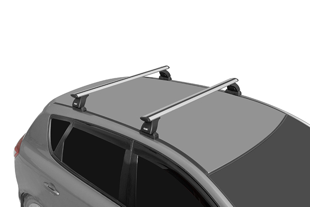 Багажник на крышу LUX с дугами 1,1м аэро-трэвэл (82мм) для Peugeot 207 Hatchback 3d/5d 2006-(арт.846042+842181)