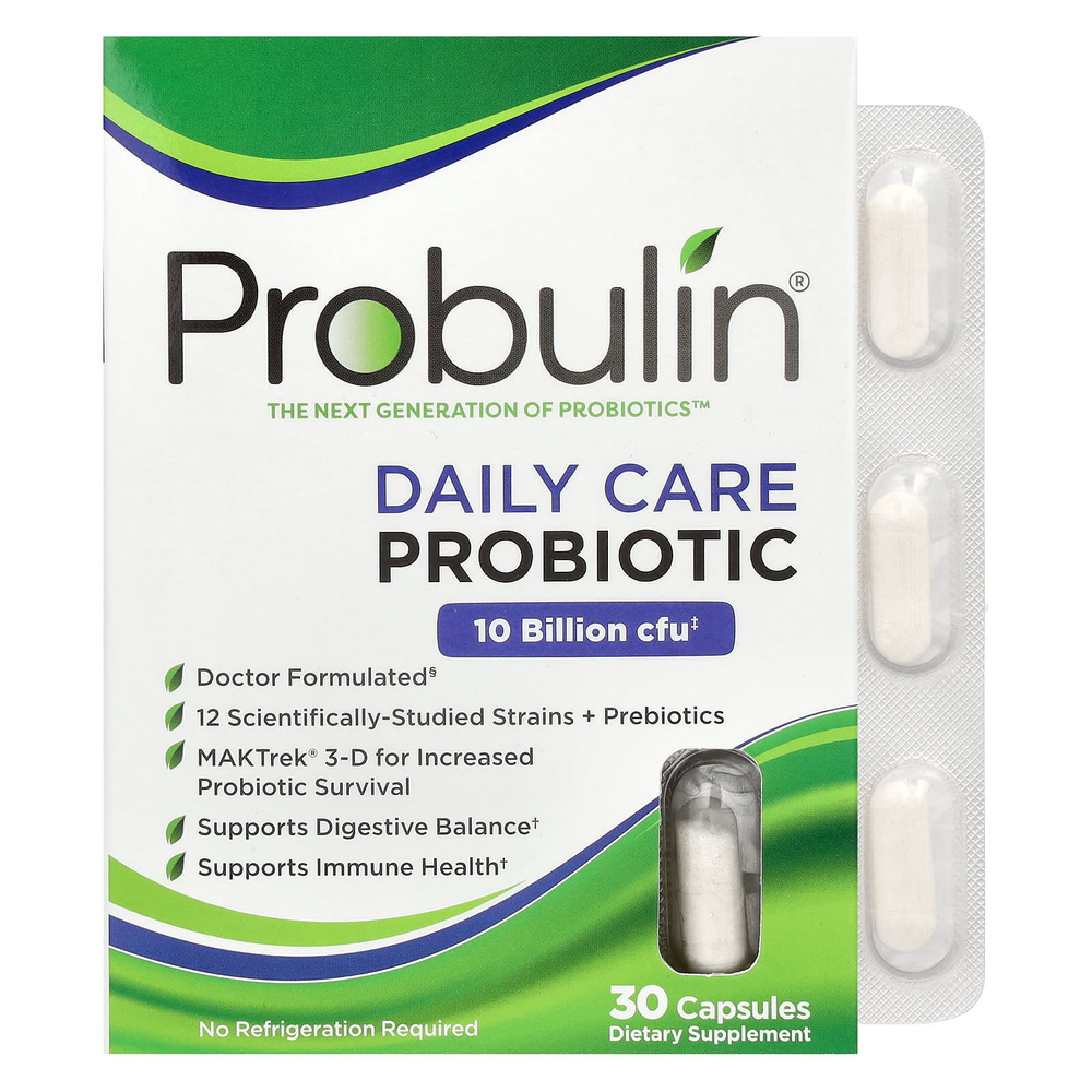 Probulin, пробиотик для ежедневного ухода, 10 млрд КОЕ, 30 капсул